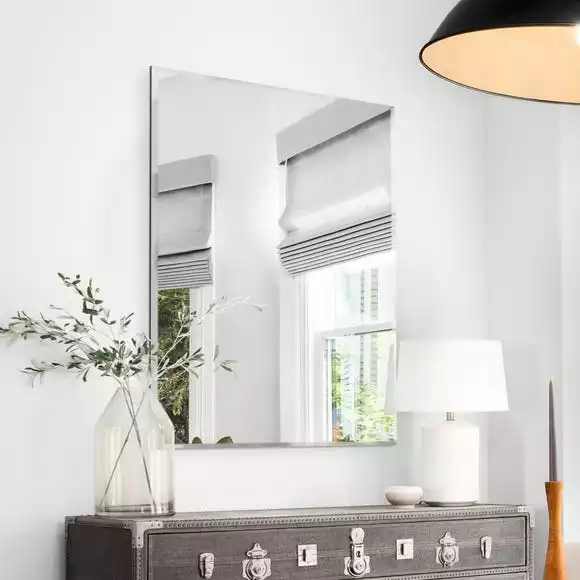 Dunelm Frameless Rectangle Venetian Wall Mirror 100x70cm 3 Dunelm Frameless Rectangle Venetian Wall Mirror 100x70cm