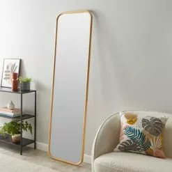 Dunelm Pine Rounded 170cm X 40cm Full Length Mirror