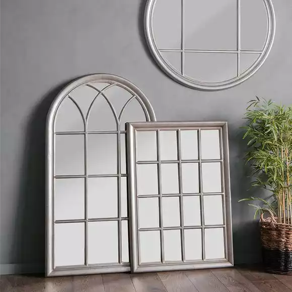Cedar & Sage Grove Wall Mirror, Antique Silver 106x76cm 5 Cedar & Sage Grove Wall Mirror, Antique Silver 106x76cm - Image 3