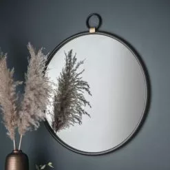 Cedar & Sage Orient Round Wall Mirror, 61x70cm