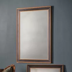 Cedar & Sage Peoria Wall Mirror, Black 74x102cm