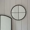 Cedar & Sage Anniston Round Wall Mirror, Black 60cm -All Mirrors Store 30797714