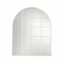 Cedar & Sage Rockwood Arched Mirror, White 76x95cm