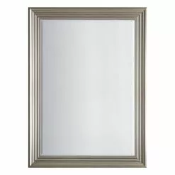 Cedar & Sage Brenton Rectangle Mirror, Brushed Steel 76x104cm