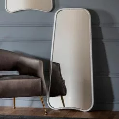 Cedar & Sage Kiega Leaner Mirror, Silver 57x123cm