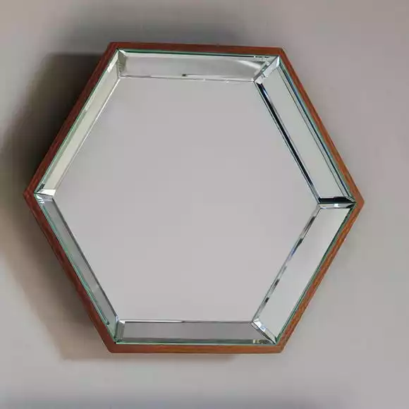 Cedar & Sage Set Of 6 Parc Hexagon Mirrors, 35cm 3 Cedar & Sage Set Of 6 Parc Hexagon Mirrors, 35cm