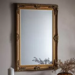 Cedar & Sage Geneva Rectangle Mirror, Gold 110x79cm