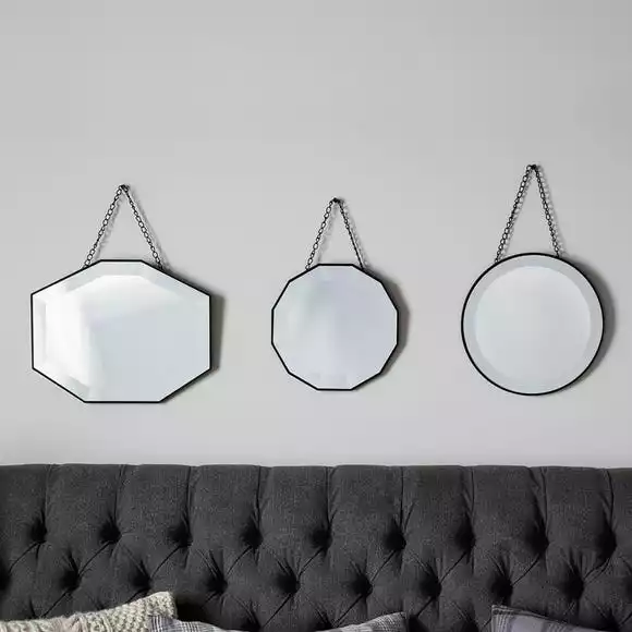 Cedar & Sage Set Of 3 Raphine Scatter Mirrors 3 Cedar & Sage Set Of 3 Raphine Scatter Mirrors