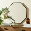 Dunelm Black Hexagon Mirror 60cm X 65cm