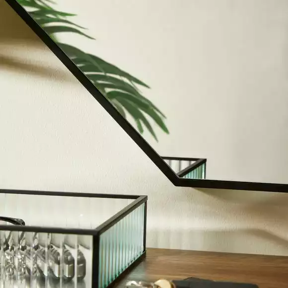 Dunelm Black Hexagon Mirror 60cm X 65cm 4 Dunelm Black Hexagon Mirror 60cm X 65cm - Image 2