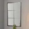 Pacific Lifestyle 6 Section Rectangular Wall Mirror, Dark Grey 70x110cm -All Mirrors Store 30803463
