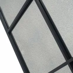 Pacific Lifestyle 6 Pane Foxed Glass Mirror, Matt Black 70x100cm -All Mirrors Store 30803465 alt02
