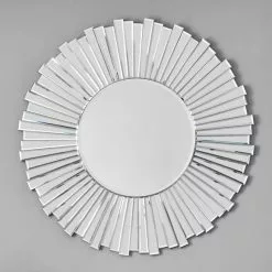 Pacific Lifestyle Starburst Round Mirrored Glass Wall Mirror, 80cm