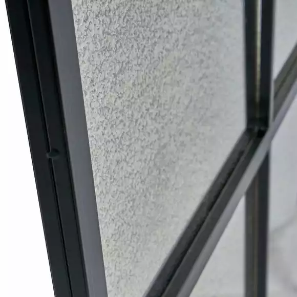 Pacific Lifestyle 12 Pane Metal Floor Mirror With Foxed Glass, Matt Black 100x200cm 6 Pacific Lifestyle 12 Pane Metal Floor Mirror With Foxed Glass, Matt Black 100x200cm - Image 4