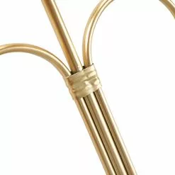 Pacific Lifestyle Metal Cane Effect Round Wall Mirror, Gold 100cm -All Mirrors Store 30803481 alt04