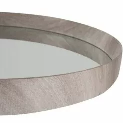 Pacific Lifestyle Round Wall Mirror, Grey Oak 74cm -All Mirrors Store 30803516 alt02
