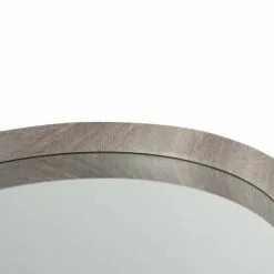 Pacific Lifestyle Round Wall Mirror, Grey Oak 74cm -All Mirrors Store 30803516 alt03